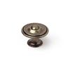 Boutons De Meuble Rond Zamak Laitonné H.26 X L.35 X P.35 Mm - Lot De 4