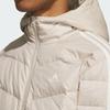 Adidas Solid Color Outdoor Quilted Lightweight Cotton Down Jacket With Hood Men Jackets Beige IK2374