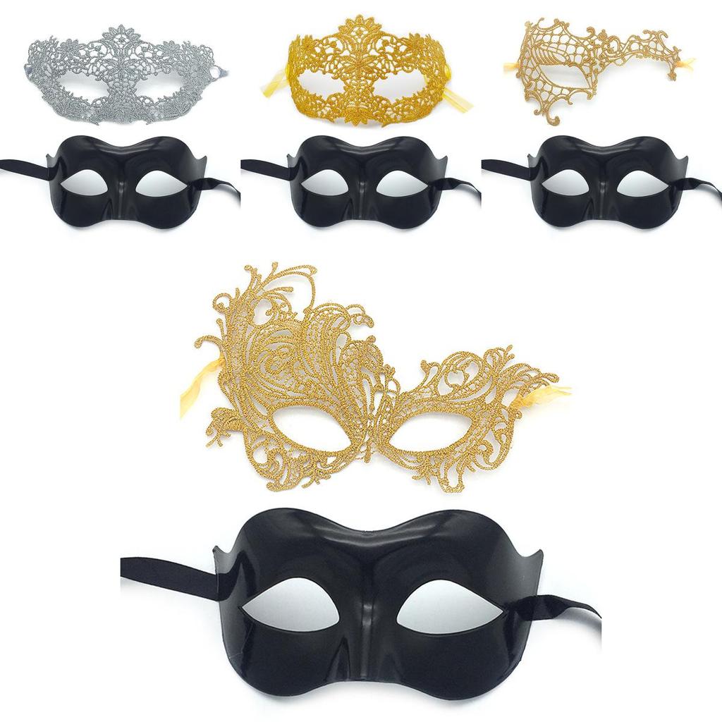 Хэллоуин Полумаска Кружевная с Полым Дизайном для Парной Вечеринки Подарок