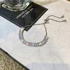 Colorful Zircon Butterfly Drawstring Bracelet Women's Cute Bow Knot Silver Adjustable Bracelet Fashion Birthday Jewelry Gift