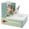Kids Bathroom Sink Toys with Beauty Accessories Wooden Simulation Educational Toddler Vanity Table