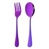 2Pcs Mirror Gold Cutlery Set Service Spoon Fork Dinnerware Cutlery Set Stainless Steel Kitchen Buffet Dinner Restaura Tableware