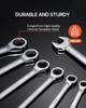 Combination Wrench Set 30 PCS SAE 1/4" to 1", Metric 8-24mm Organizer Rack