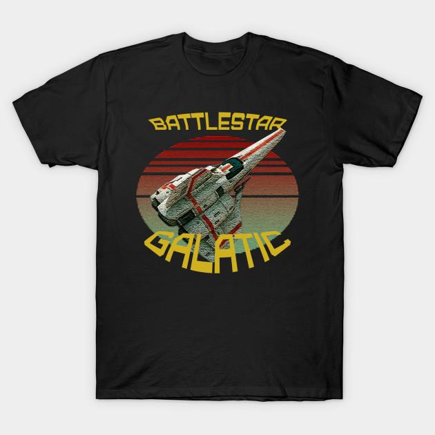 Мужская черная футболка с принтом Battlestar Galactica Печать на трансферной бумаге без вырезания Хлопковая футболка