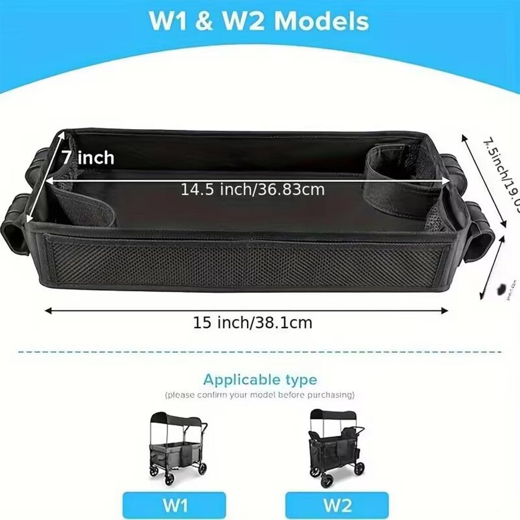 Поднос для закусок, подвесная сумка для тележки, легко моющийся универсальный поднос для закусок для тележки W4, аксессуары с подстаканником.