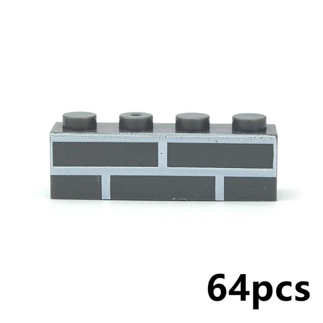 DIY Building Blocks Wall & Figure Bricks - 1x2 1x3 1x4 Thick Dots Educational Creative Toys Compatible with 98283