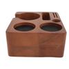 58mm Wooden Coffee Tamper Station Adjustable Multifunctional Coffee Portafilter Tamper Holder Stand