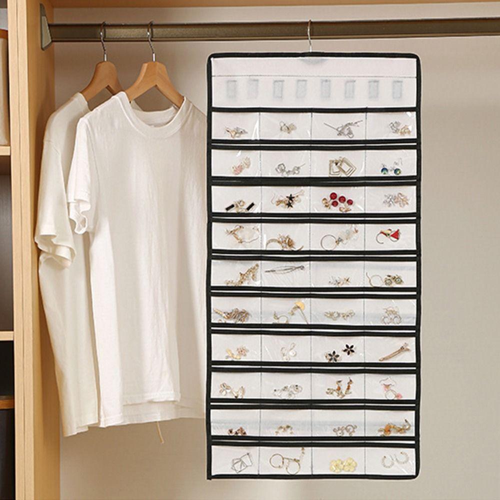 Large Capacity Jewelry Storage Bag Foldable Jewelry Display Holder Hanging Storage Bag Home Use