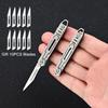 Stainless Steel Quick Opening  Mini Folding Knife Sharp Paper Cutter Portable Keychain Art Knife with 10PCS Free Blades