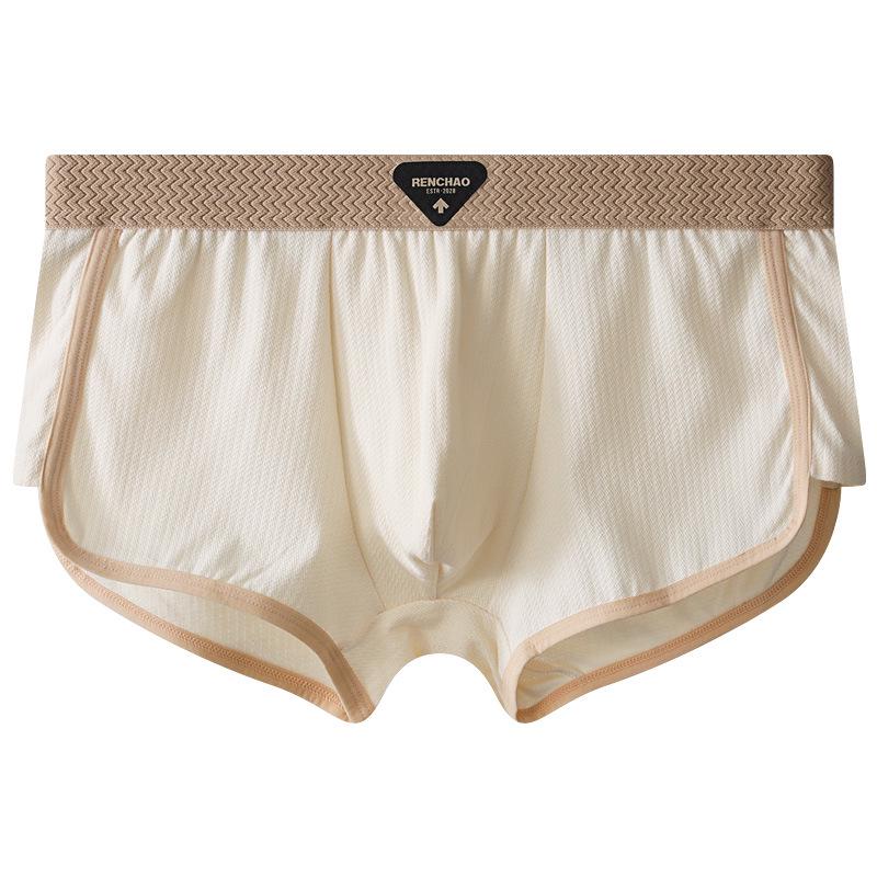 Мужские дышащие боксеры-слипы большого размера со средней посадкой и однотонной расцветкой