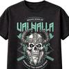 Valhalla Viking Skull T Shirt Brave Sons Norse Warrior Tee Unisex S5XL