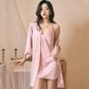 Luxurious Women's Pajama Set: Sexy & Comfortable Nightgown with Chest Pad and Robe for Summer and Autumn
