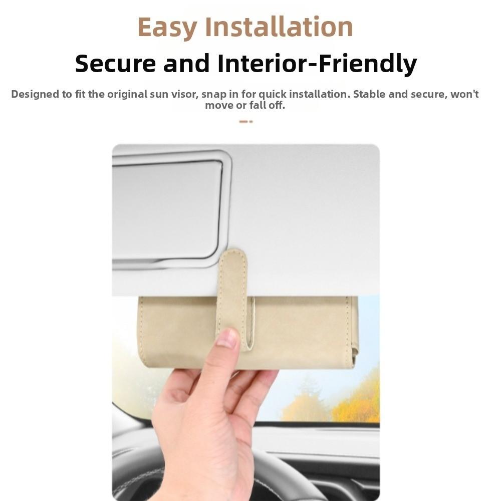 Anti-Scratch Car Eyeglasses Case Scratch Resistant Eyeglasses Holder Driving Accessory