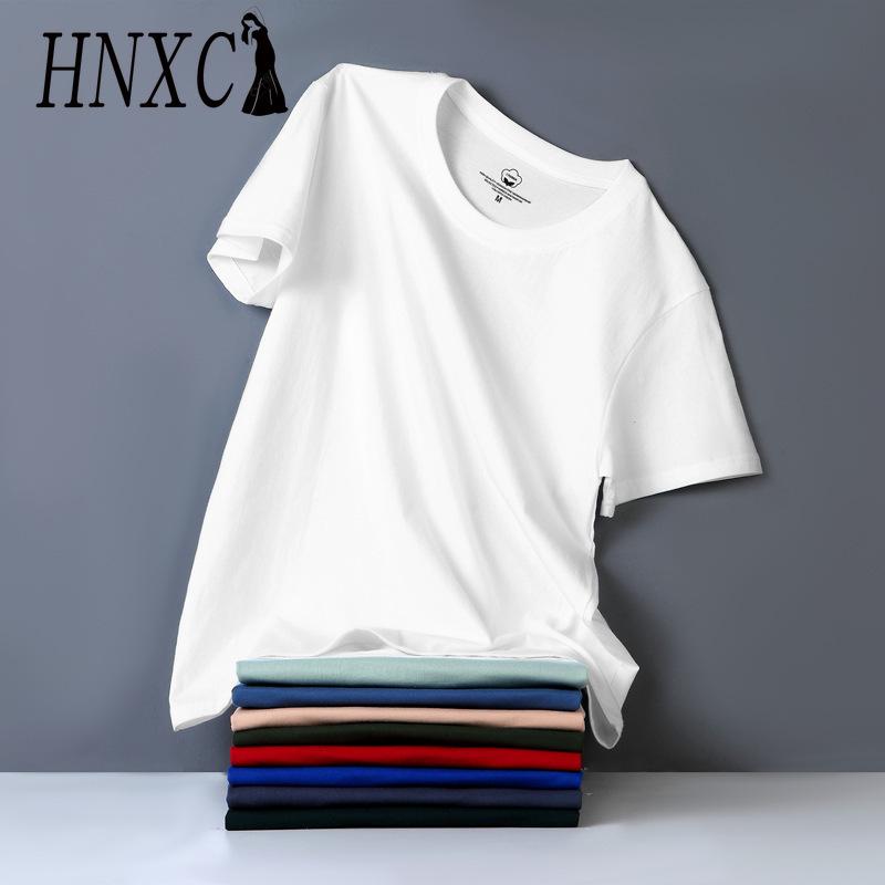 HNXC Хлопковая футболка с коротким рукавом, мужская модная свободная рубашка с половиной рукава, сострадательная рубашка с принтом