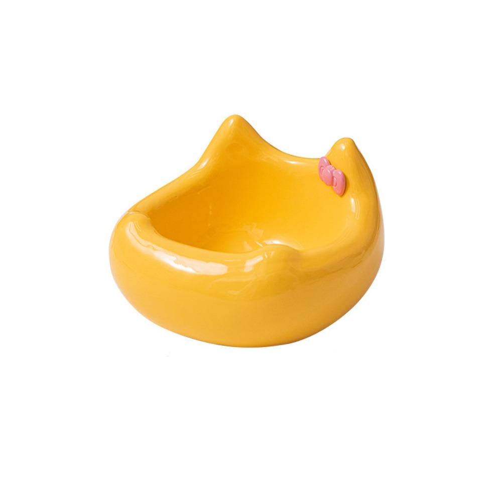Керамическая миска для кошки Милая миска для питья питомца Кормушка Диспенсер для еды Миска для кормления собаки Защита шеи