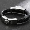 Мужской браслет в стиле панк-рок из нержавеющей стали с головой льва, 11 мм, кожаные ремешки на руки, аксессуары для мужчин, манненская повязка на руку