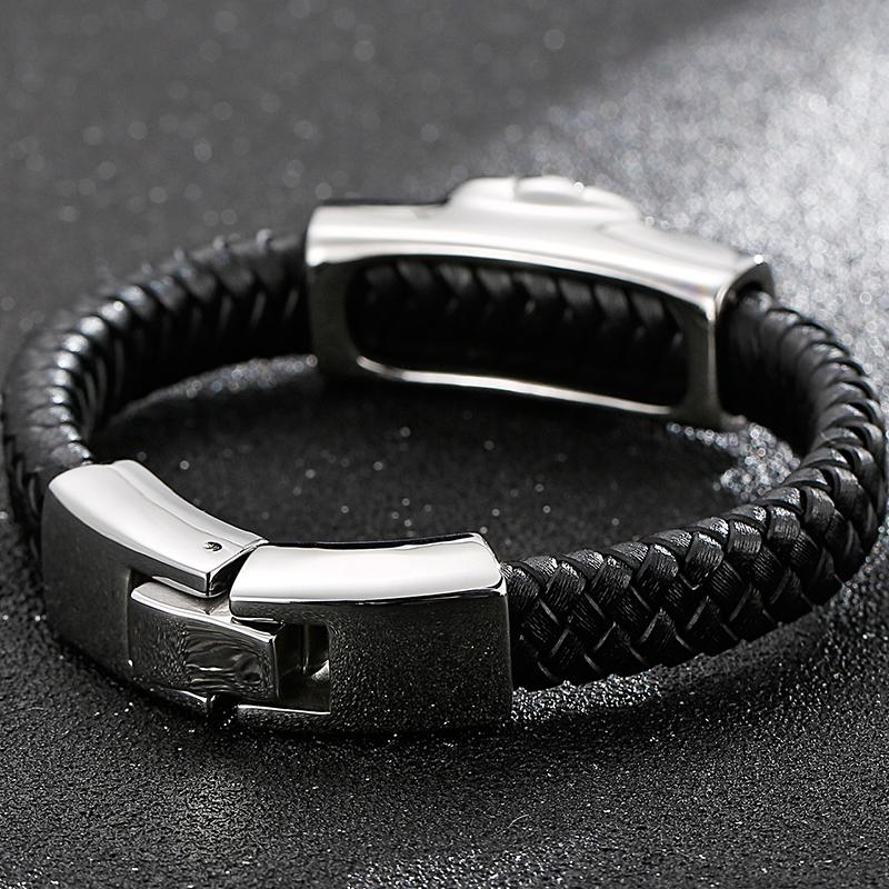 Мужской браслет в стиле панк-рок из нержавеющей стали с головой льва, 11 мм, кожаные ремешки на руки, аксессуары для мужчин, манненская повязка на руку