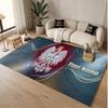Personalized Crystal Velvet Carpet Poland Football Pattern Non Slip Floor Rug