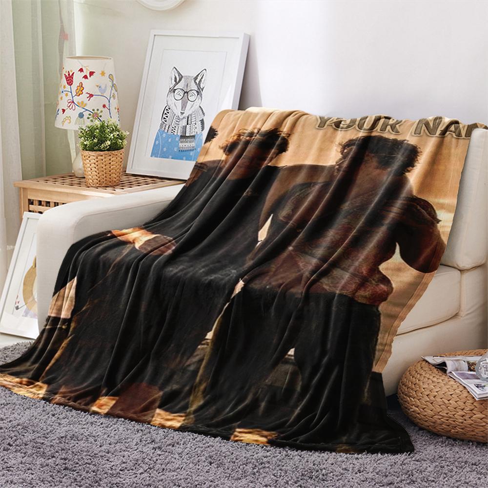 1PC Custom Name Outer Banks Patterned Flannel Blanket Suitable For All Seasons for Home Decor Warmth and Comfort Gifts Holiday Present