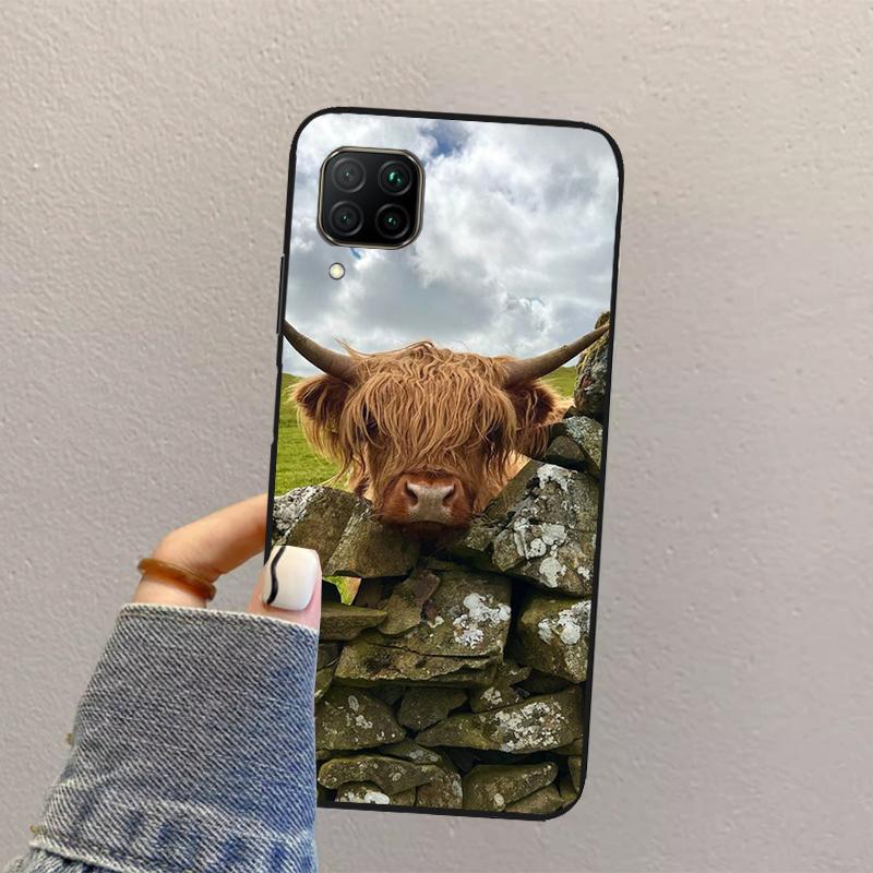 Highland Cow Animal For Huawei Nova Y73 Y72 Y61 Y91 Y70 Y60 Y90 12s 12i 11i 8i 9 10 SE P30 P40 Lite P60 Pro Case