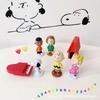 12 шт. Японский мультфильм Peanuts Снупи Чарли Салли Вудсток Мини-фигурка Модель Игрушки Миниатюрные Люди для Торта Коллекционные Реквизит