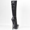 New Sexy Knee-high Boots 7" Super High Heel Platform Pointed-toe Lace Up Women Boots Big Size 36-46