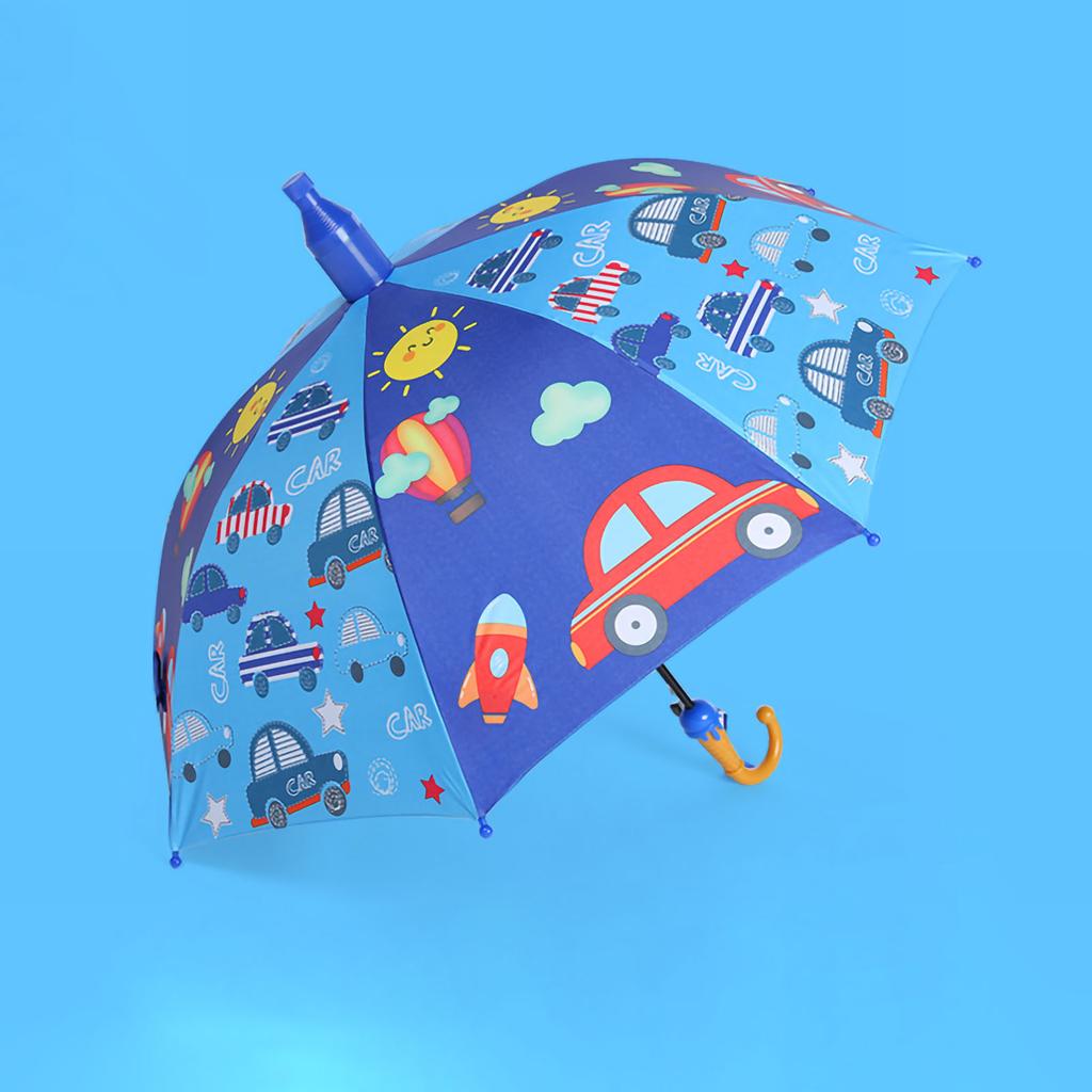 Cartoon Long Handle Umbrella Fully Automatic Cute Patterns Dual Use Cute Children Umbrella for Kids