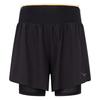 Solid Color Comfortable Breathable Mid Waist Trail Running Shorts Women Shorts Black 1141741-BLK