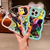 Мягкий чехол для телефона Macaron Big Wave для iPhone 11 12 13 14 15 Samsung A13 A14 A15 A24 A53 A54 A55 Xiaomi Redmi Note 13 12C, чехол A44, французский бульдог, собака