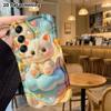 Phone case: 2D flat, fits Samsung Galaxy A34 A35 M05 M06 S20 S22 S21 FE Plus 5G, cute little white cat, perfect Christmas and Halloween holiday gift