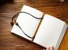 Retro Traveler's Genuine Cowhide Leather Loose-leaf Notebook - Magic Diary and Notepad