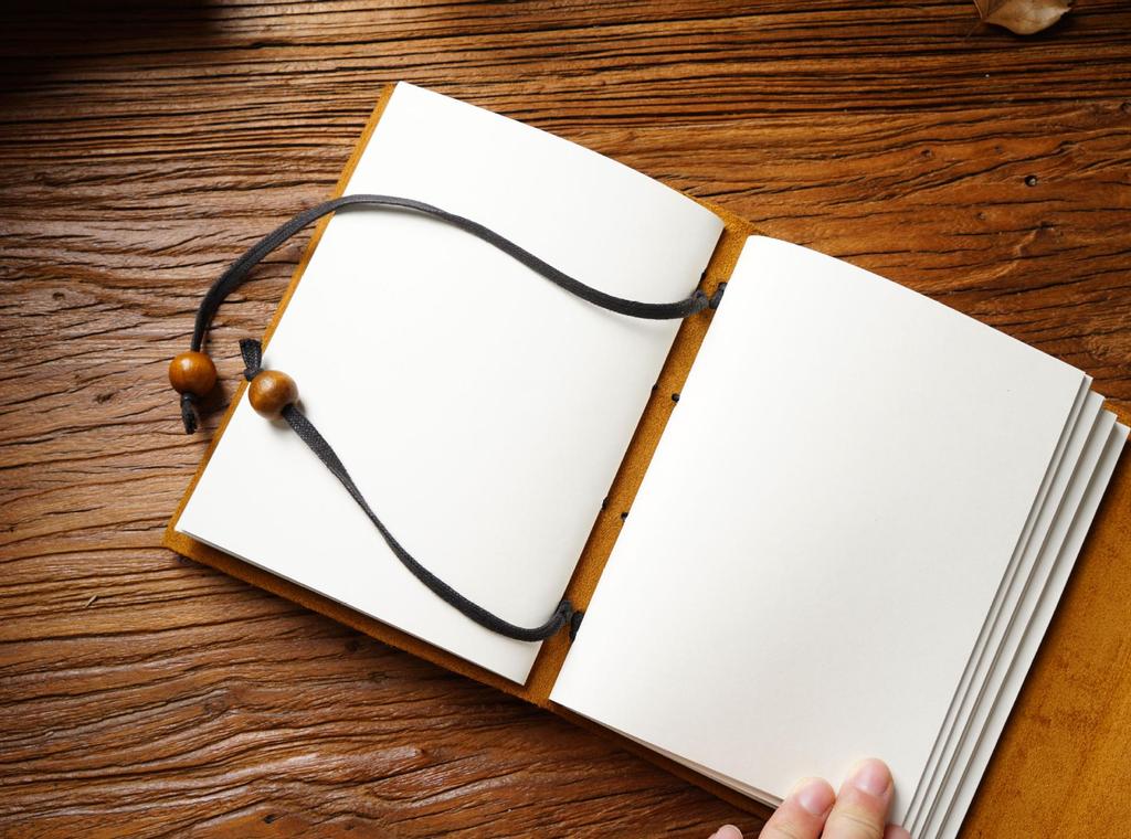 Retro Traveler's Genuine Cowhide Leather Loose-leaf Notebook - Magic Diary and Notepad