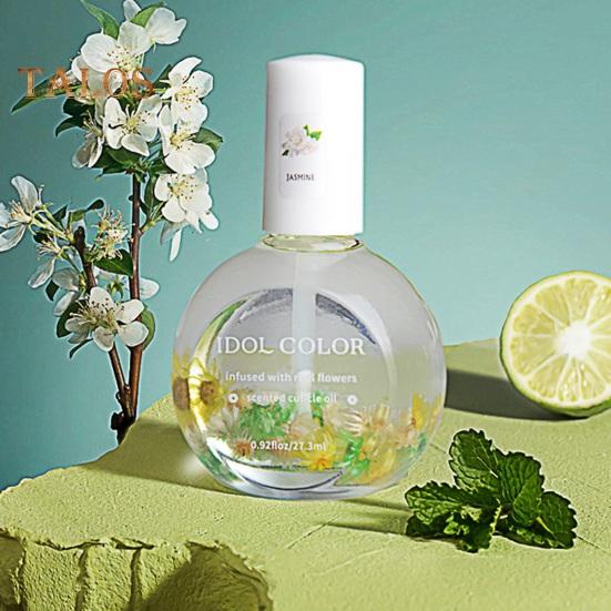 Масло для ногтей с экстрактами сушеных цветов Питательное увлажняющее средство для укрепления ногтей Гель-лак с цветочным ароматом Масло для ухода за ногтями и маникюра