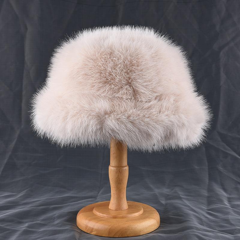 Шапка из искусственного меха норки, женская осенне-зимняя плюшевая рыбацкая шапка, теплая защитная шапка Lei Feng