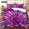 Комплект постельного белья Boho Tie Dye, комплект постельного белья в стиле хиппи, комплект постельного белья синего и фиолетового цвета для двоих, цыганский комплект постельного белья размера «king-size», полиэстеровый чехол для одеяла