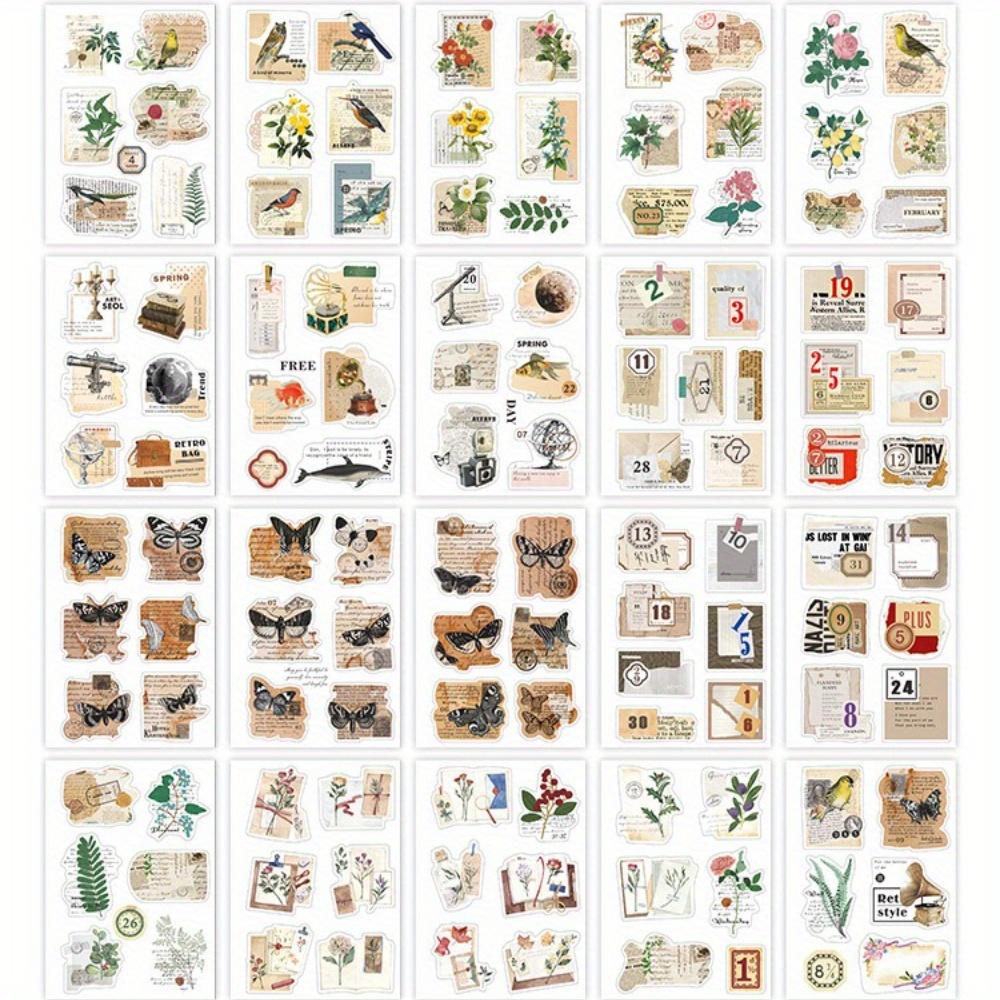 1PC Floating Clouds Watching the World Series PET Sticker Book Retro Art Notebook Material Decoration Sticker