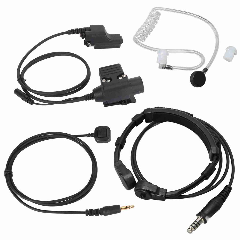 Гарнитура с микрофоном для горла с шумоподавлением Push to Talk Замена адаптера для наушников с микрофоном для горла с вибрацией