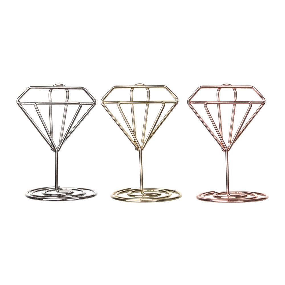 Настольное украшение в форме сердца, розовое золото, зажимы для фото, держатель номеров столов, зажимы для рассадочных карточек, подставка