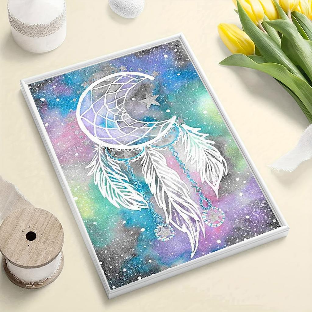 5D DIY Diamond Painting White Wind Chime Cross Stitch Kit Mosaic Diamond Embroidery Rose Full Round/Square Drill Home Decoration