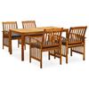 Day and Night - Day and Night Garden Dining Set 5 Pieces and Solid Acacia Wood Cushions