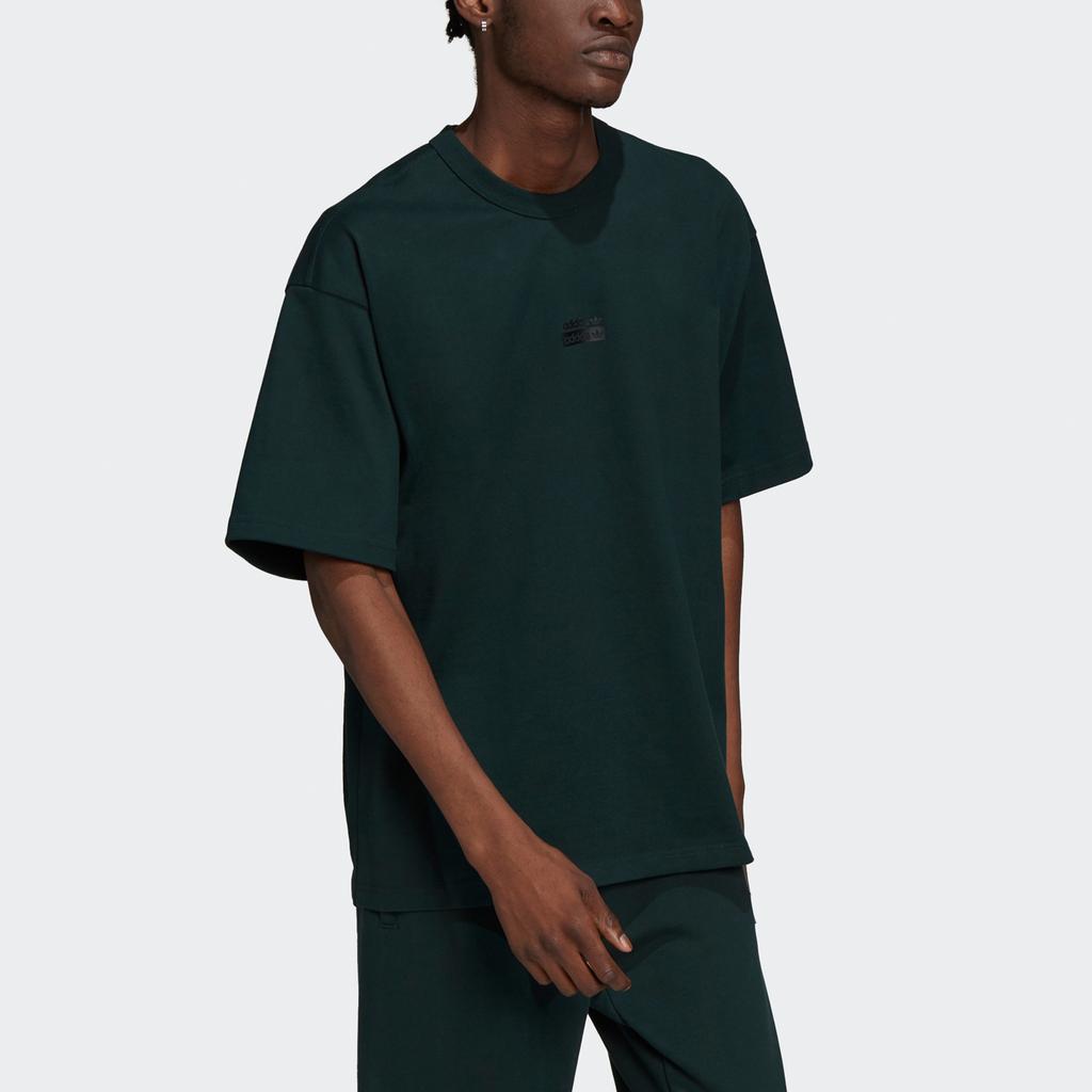 Adidas Оригиналы Clover RYV. Футболка Grx с логотипом и принтом свободного покроя, спортивная футболка с короткими рукавами, мужские топы, темно-зеленый H11472