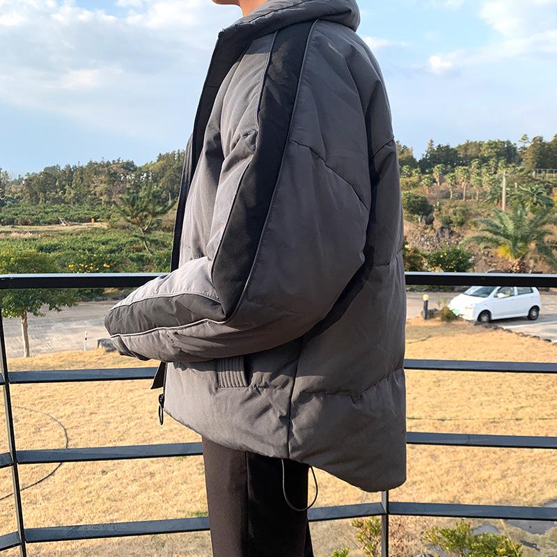 Хлопковое пальто Мужское Осенне-зимнее Утепленное Пальто для пары в корейском стиле Модный бренд Хлопковая куртка Короткое Рабочее пальто Хлопковое пальто