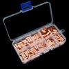 125/250/414/578Pcs Non Insulated Electrical Butt Terminal Assortment Kit Wire Ferrules Set 7 Size Copper Crimp Connector
