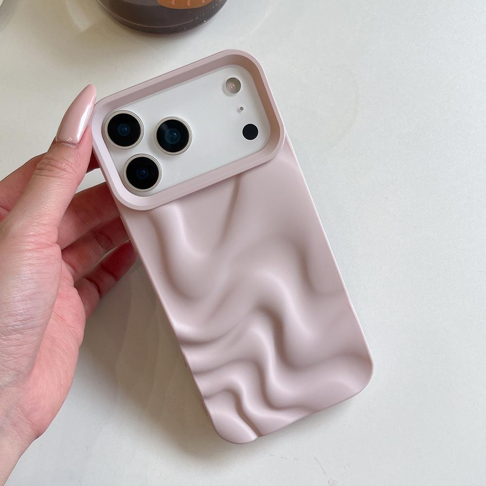 Матовый 3D чехол для телефона с эффектом водной ряби для iPhone 17 16 15 14 13 12 11 Pro Max 17pro, противоударный, из мягкого силикона, задняя крышка