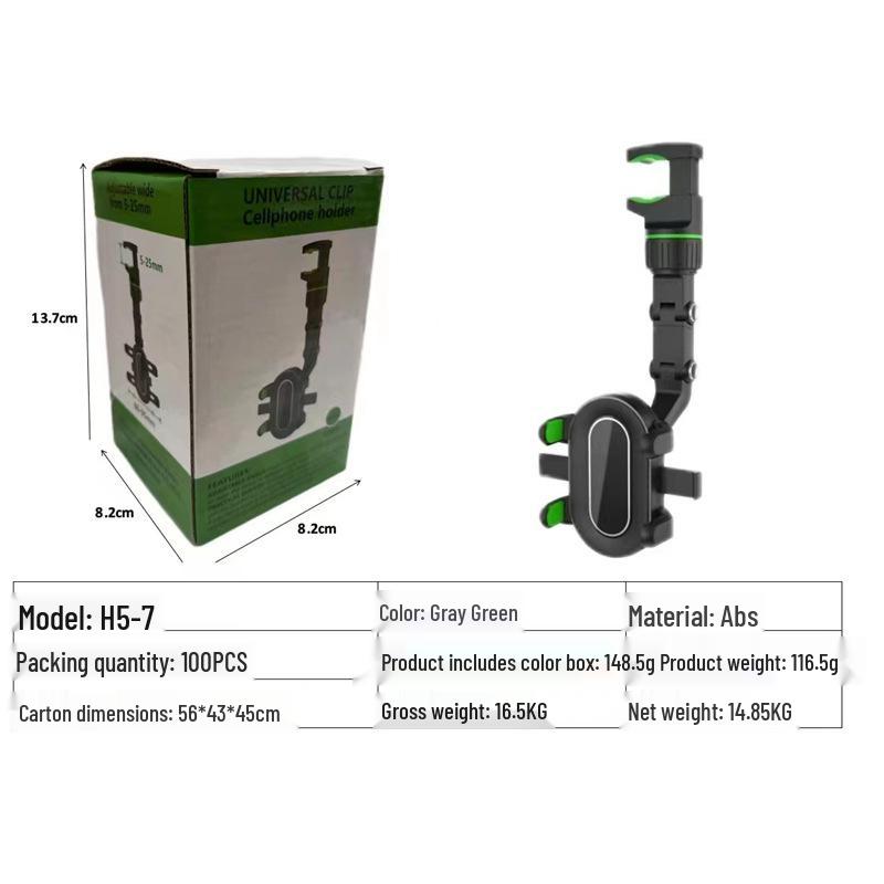 Multi-Functional Phone Holder for Car, Sun Visor, Rear Seat, or Kitchen Table