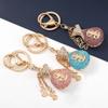 Interior Accessories Blessing Bag Keyrings Key Ring Crystal Key Pendant US Dollar Keychain