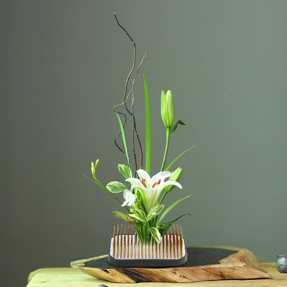 Brass Material Kenzan Flower Holder Compact Ikebana Arranger Tool Versatile Flower Frog Tool