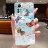 Case For Xiaomi Redmi Note 12S Clear Luxury Fashion Butterfly Flower Soft TPU Silicone Back Cover Transparent Jelly Phone Case