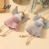 Beaded Legs Angel Ornaments Christmas Tree Ornament Heart Plush Girl Hanging Pendant Cute Soft Fabric Stuffed Pendant for Holiday Party Creative