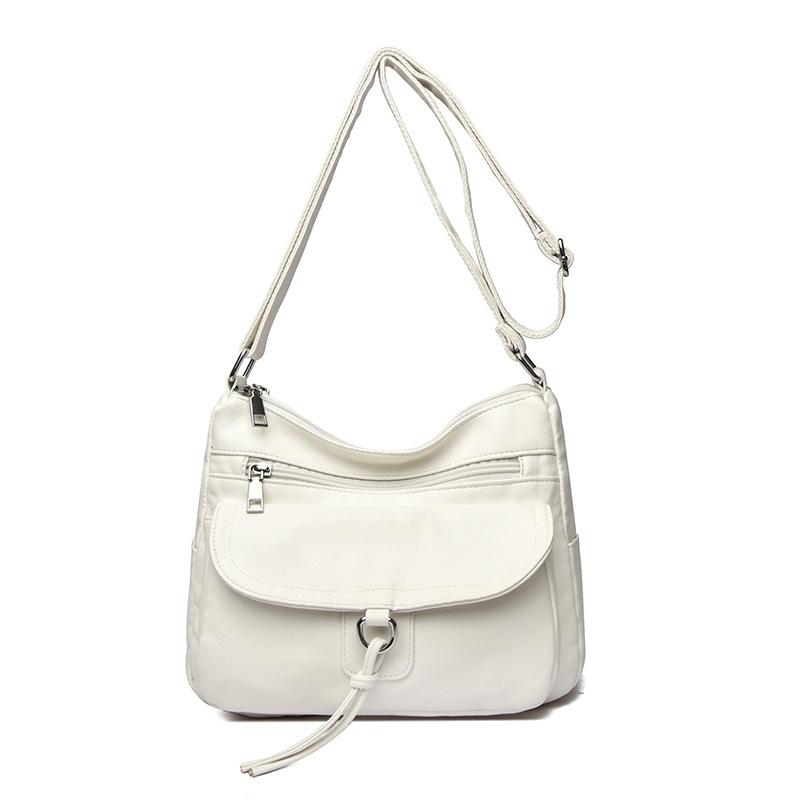 Женская сумка Многокарманная стильная и простая наплечная сумка Повседневная легкая текстура Большая вместимость сумка-мессенджер женская